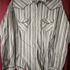 Women's Striped Pearl Snap